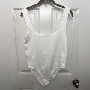 Women's White Sleeveless Bodysuit New Without Tags